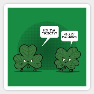 Saint Patrick's Day Clover Irish Shamrock Funny Original Cartoon Sticker